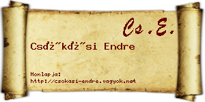 Csókási Endre névjegykártya