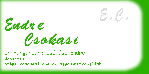 endre csokasi business card